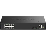 D-Link DGS-1530-10, Interruptor/Conmutador negro, Gestionado, L2, Gigabit Ethernet (10/100/1000), Bidireccional completo (Full duplex)