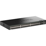 D-Link DGS-1530-52/E switch Gestionado L2 Gigabit Ethernet (10/100/1000) Negro, Interruptor/Conmutador negro, Gestionado, L2, Gigabit Ethernet (10/100/1000), Bidireccional completo (Full duplex), Montaje en rack