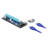 DeLOCK 41430 tarjeta y adaptador de interfaz Interno PCIe, USB 3.2 Gen 1 (3.1 Gen 1), Tarjeta de ampliación PCIe, PCIe, USB 3.2 Gen 1 (3.1 Gen 1), Negro, Azul, Gris, PC, 0,8 Gbit/s, 128,2 mm
