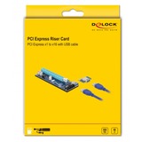 DeLOCK 41430 tarjeta y adaptador de interfaz Interno PCIe, USB 3.2 Gen 1 (3.1 Gen 1), Tarjeta de ampliación PCIe, PCIe, USB 3.2 Gen 1 (3.1 Gen 1), Negro, Azul, Gris, PC, 0,8 Gbit/s, 128,2 mm