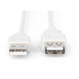 Digitus Cable de extensión USB 2.0, USB-A macho > USB-A hembra, Cable alargador beige
