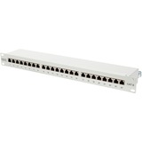 Digitus Panel de conexión clase E, CAT 6, Patch Panel gris claro, CAT 6, RJ-45, Cat6, Gris, Montaje en bastidor, 1U, LSA, Minorista