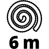 EINHELL Manguera de alta presión de PVC, 6 metros negro