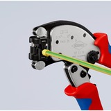 KNIPEX Pinza de engaste autoajustable Twistor T, Crimpadora rojo/Azul