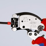 KNIPEX Pinza de engaste autoajustable Twistor T, Crimpadora rojo/Azul