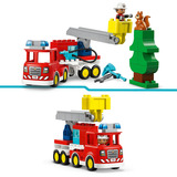 LEGO DUPLO Town Camión de bomberos con manguera y bombero, Juegos de construcción 