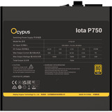 Ocypus Iota P750 Black, Fuente de alimentación de PC negro
