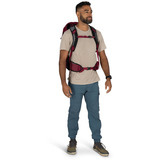 Osprey Hikelite 28, Mochila Rojo tinto/Negro