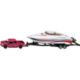 SIKU Ford F150 with motorboat Set de modelos a escala de coches Previamente montado 1:50, Automóvil de construcción Set de modelos a escala de coches, Previamente montado, 1:50, Cualquier género, Metal, Plástico, Multicolor
