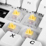 Sharkoon Linear Gateron CAP MILKY YELLOW Interruptores de teclado, Interruptor de botón amarillo/blanco, Interruptores de teclado, Blanco, Amarillo