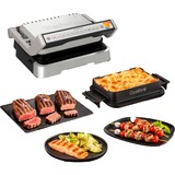 Tefal OptiGrill 4in1 GC774D parrilla eléctrica de contacto, Barbacoa de contacto acero fino, Acero inoxidable, Metal, Rectangular, Botones, 600 cm², 30 x 20 mm