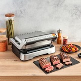 Tefal OptiGrill 4in1 GC774D parrilla eléctrica de contacto, Barbacoa de contacto acero fino, Acero inoxidable, Metal, Rectangular, Botones, 600 cm², 30 x 20 mm