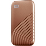 WD My Passport 2000 GB Oro, Unidad de estado sólido dorado, 2000 GB, USB Tipo C, 3.2 Gen 2 (3.1 Gen 2), 1050 MB/s, Protección mediante contraseña, Oro