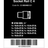 Wera Barra magnética para dados C 4 Zyklop Juego de dados para llave de vaso 1/2", Llave de tubo negro/Verde