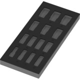Wera Inserto de espuma para Zyklop B 3/8" Impaktor Deep Steckschlüsseleinsatz Set 1, vacío, Depósito negro/Gris