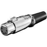 goobay 11961 conector XLR (5-pin) Negro, Metálico, Embrague negro, XLR (5-pin), Negro, Metálico, Hembra, Derecho, Cloruro de polivinilo (PVC), Zinc, Oro