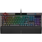 Corsair K100 RGB Mechanical Gaming teclado USB QWERTZ Alemán Negro, Teclado para gaming negro, Completo (100%), USB, Interruptor mecánico, QWERTZ, LED RGB, Negro