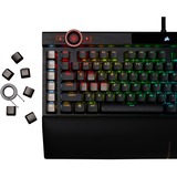 Corsair K100 RGB Mechanical Gaming teclado USB QWERTZ Alemán Negro, Teclado para gaming negro, Completo (100%), USB, Interruptor mecánico, QWERTZ, LED RGB, Negro