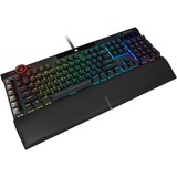Corsair K100 RGB Mechanical Gaming teclado USB QWERTZ Alemán Negro, Teclado para gaming negro, Completo (100%), USB, Interruptor mecánico, QWERTZ, LED RGB, Negro