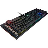 Corsair K100 RGB Mechanical Gaming teclado USB QWERTZ Alemán Negro, Teclado para gaming negro, Completo (100%), USB, Interruptor mecánico, QWERTZ, LED RGB, Negro