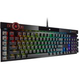 Corsair K100 RGB Mechanical Gaming teclado USB QWERTZ Alemán Negro, Teclado para gaming negro, Completo (100%), USB, Interruptor mecánico, QWERTZ, LED RGB, Negro