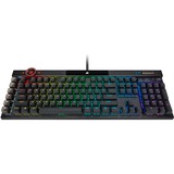 Corsair K100 RGB Mechanical Gaming teclado USB QWERTZ Alemán Negro, Teclado para gaming negro, Completo (100%), USB, Interruptor mecánico, QWERTZ, LED RGB, Negro