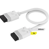 Corsair iCUE LINK Cable, 200mm, recto blanco