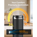 DREO Calefactor Solaris 619, Termoventiladores negro/Plateado