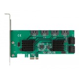 DeLOCK Tarjeta PCI Express x1 SATA de 8 puertos, Controlador 