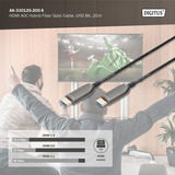 Digitus Cable de fibra óptica híbrido HDMI AOC, UHD 8K negro