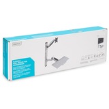Digitus Estación de trabajo (monitor, teclado, maus) Montaje en la pared, Soporte de pared plateado, teclado, maus) Montaje en la pared, 8 kg, 43,2 cm (17"), 68,6 cm (27"), 100 x 100 mm, Ajustes de altura, Plata