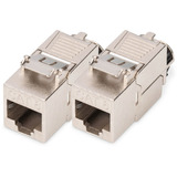 Digitus Módulo Keystone Cat. 8.1, apantallado, 2 piezas plateado