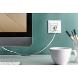 Digitus Toma de datos CAT.6A, empotrada, apantallada, 2x RJ-45 LSA, Caja de conexiones blanco