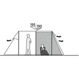 Easy Camp Tienda túnel Menorca 500 Light Grey, Tienda de campaña gris claro/Azul