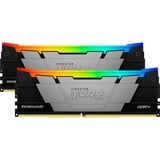 Kingston FURY FURY 16 GB 3600 MT/s DDR4 CL16 DIMM (Kit de 2) Renegade RGB, Memoria RAM negro, 16 GB, 2 x 8 GB, DDR4, 288-pin DIMM