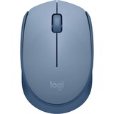 Logitech M171 Ratones, Ratón Azul-gris, Ambidextro, Óptico, RF inalámbrico, Gris