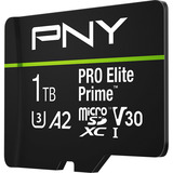 PNY Pro Elite Prime microSD 1 TB, Tarjeta de memoria negro/Verde