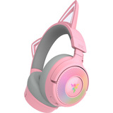 Razer Kraken Kitty V3 Pro Quartz, Auriculares para gaming rosa/Gris
