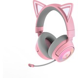 Razer Kraken Kitty V3 Pro Quartz, Auriculares para gaming rosa/Gris