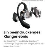 Shokz OpenFit Auriculares Inalámbrico gancho de oreja Llamadas/Música/Deporte/Uso diario Bluetooth Negro negro, Inalámbrico, Llamadas/Música/Deporte/Uso diario, 73,85 g, Auriculares, Negro