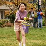 Spin Master Aerobie Flingo Juego para exteriores de lanzamiento y captura para niños y adultos, juego de verano para lanzar y atrapar pelotas, juegos para el jardín, la playa y las acampadas para niños a partir de 8 años, Aparato para fitness 