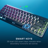 Turtle Beach Vulcan II Mini Air teclado Juego RF Wireless + Bluetooth QWERTZ Alemán Negro, Teclado para gaming negro, Inalámbrico, RF Wireless + Bluetooth, Switch de tecla óptico, QWERTZ, LED RGB, Negro