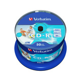 Verbatim CD-R AZO Wide Inkjet Printable no ID 700 MB 52x 50 pieza(s), CDs vírgenes 52x, CD-R, 120 mm, 700 MB, Caja para pastel, 50 pieza(s)