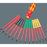 Wera Kraftform Kompakt Turbo i Imperial 1 Tool Finder, 16 piezas, Llave de tubo rojo/Amarillo