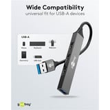 goobay 74456, Hub USB gris claro