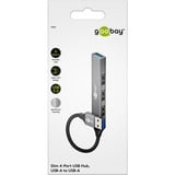 goobay 74456, Hub USB gris claro