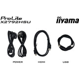 iiyama ProLite X2792HSU-B1 pantalla para PC 68,6 cm (27") 1920 x 1080 Pixeles Full HD LED Negro, Monitor LED negro (mate), 68,6 cm (27"), 1920 x 1080 Pixeles, Full HD, LED, 3 ms, Negro