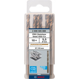 Bosch Broca helicoidal de acero inoxidable HSS-Co PRO, Ø 5,5mm, Taladro 