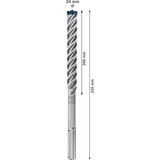 Bosch Expert Broca para martillo SDS Max-8X, Taladro Martillo perforador, Hammer drill bit, 2,4 cm, 320 mm, Concreto, Piedra, 20 cm