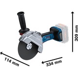 Bosch GWS 18V-180P PROFESSIONAL amoladora angular 18 cm 7000 RPM 1500 W 2,8 kg azul/Negro, 7000 RPM, 18 cm, Batería, 2,8 kg, Motor sin escobillas